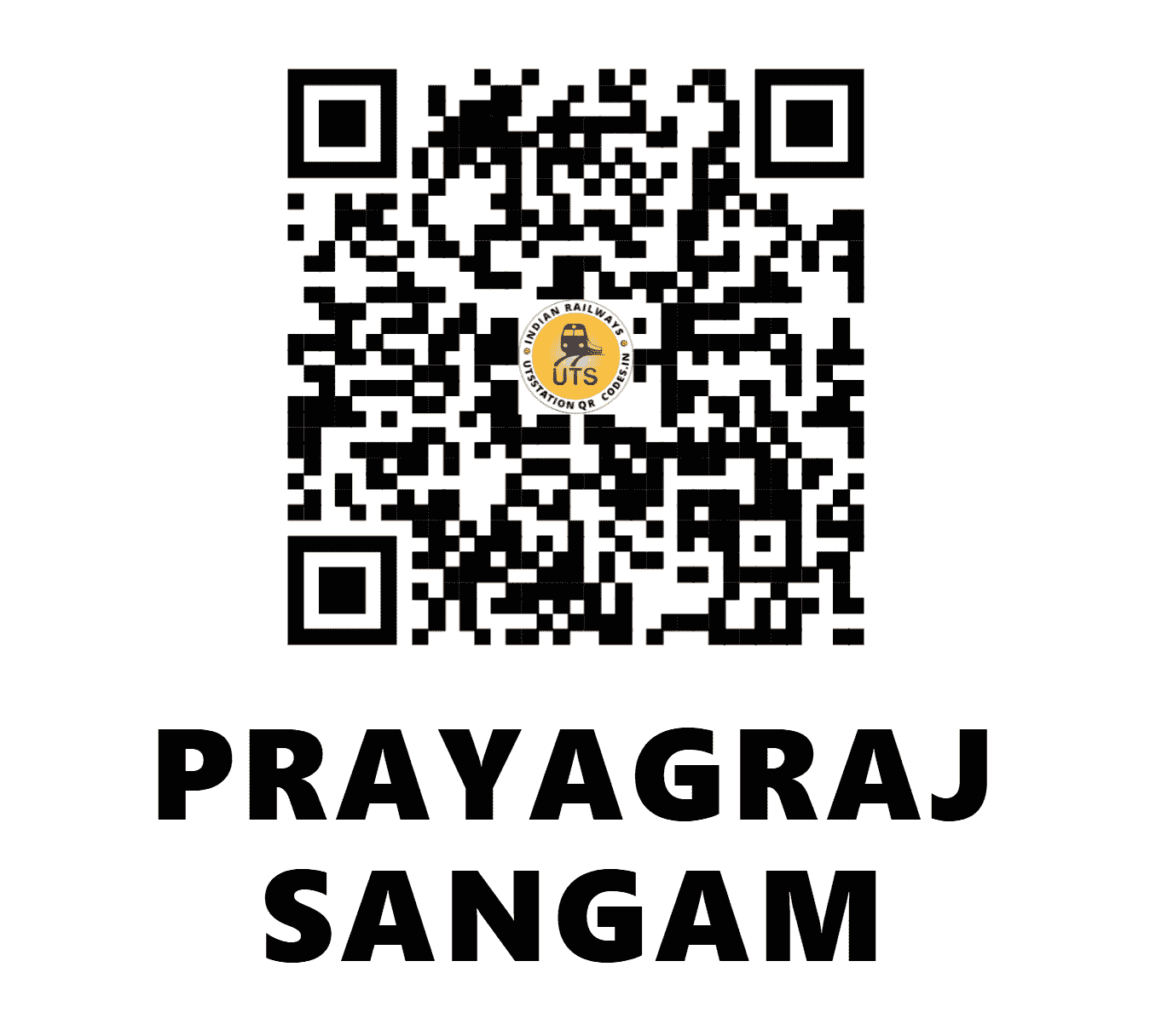 UTS QR Code for PRAYAGRAJ SANGAM - PYGS (NR - UTTAR PRADESH)